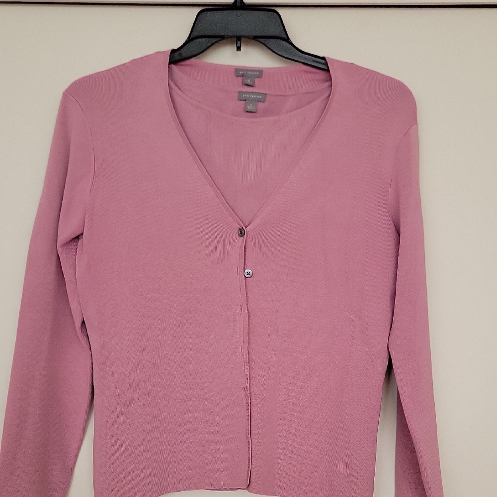 Ann Taylor Mauve Cardigan Sweater